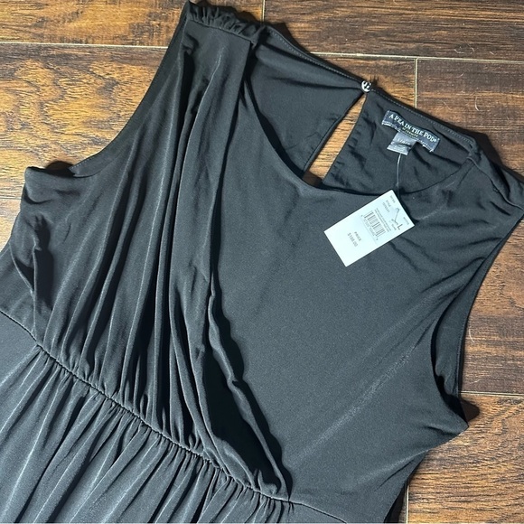 A Pea in the Pod Black Long Sleeveless Evening Gown Dress - Picture 4 of 4